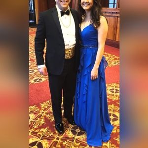 Stunning royal blue prom dress! Stand out!